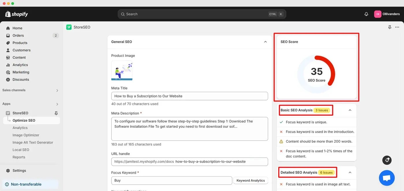 Step 2: Optimize Your Doc On Shopify