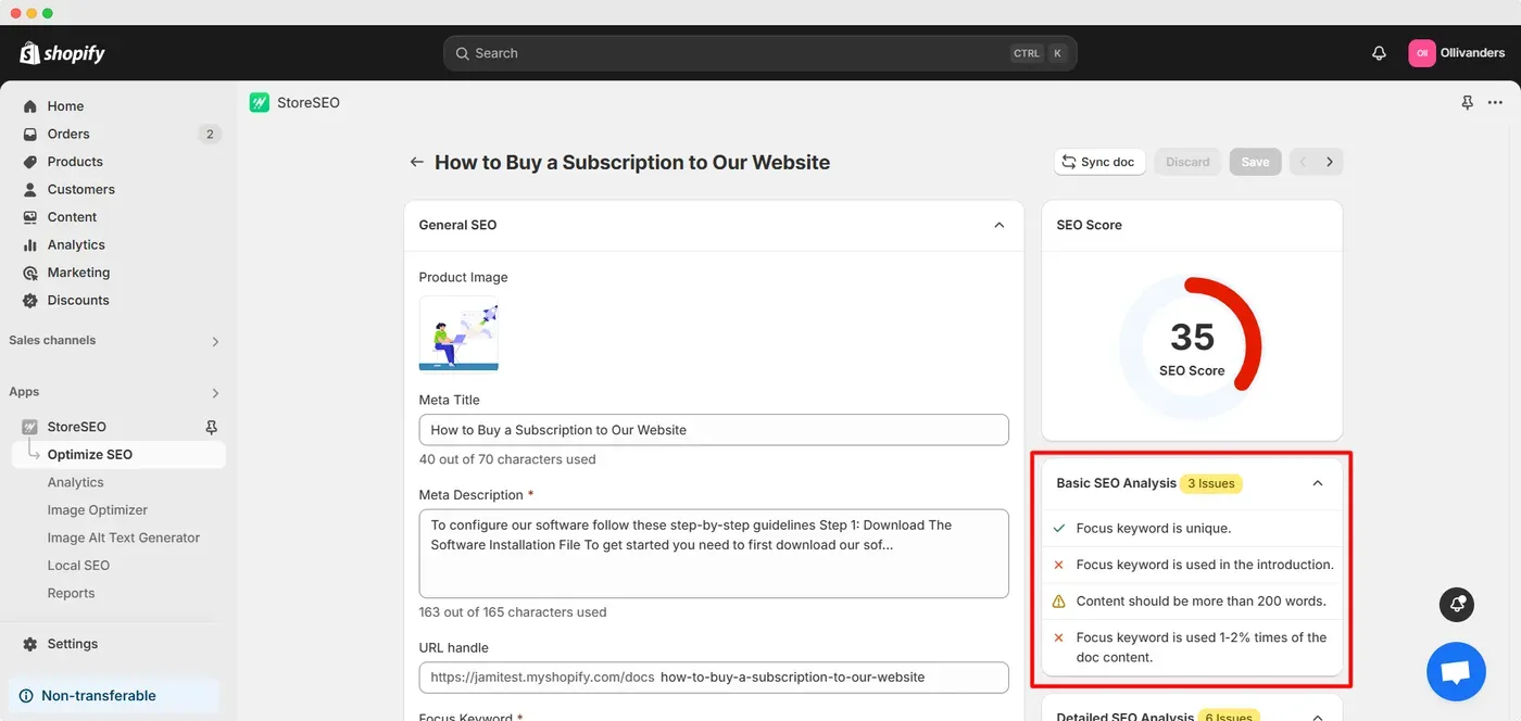 Basic SEO Analysis