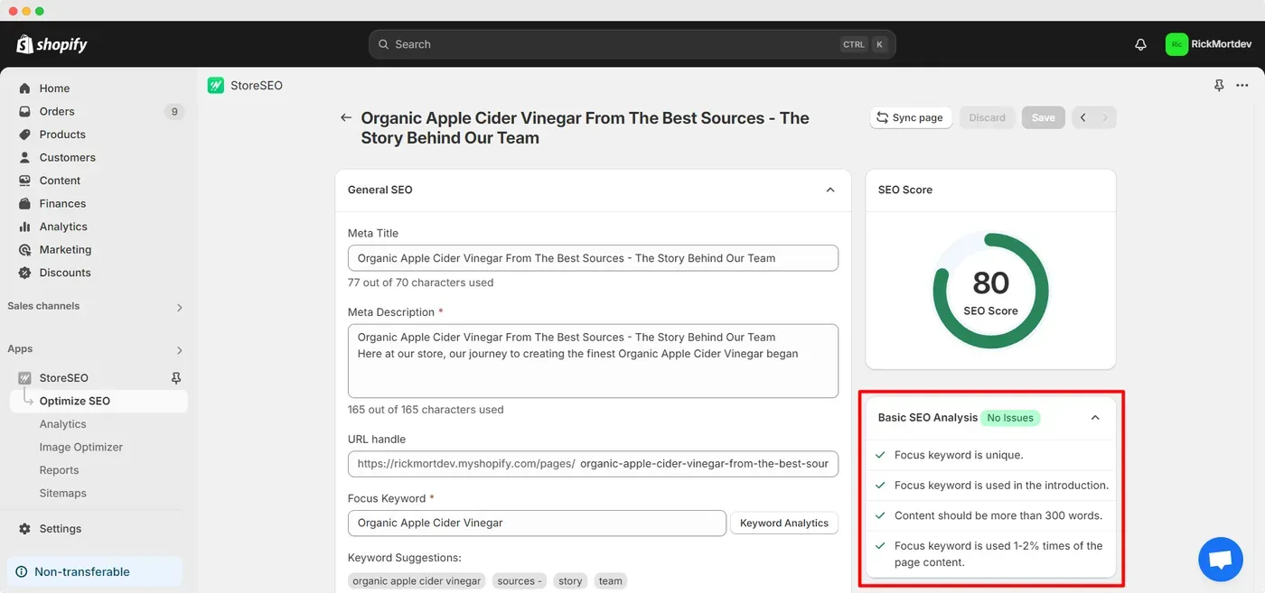Basic SEO Analysis