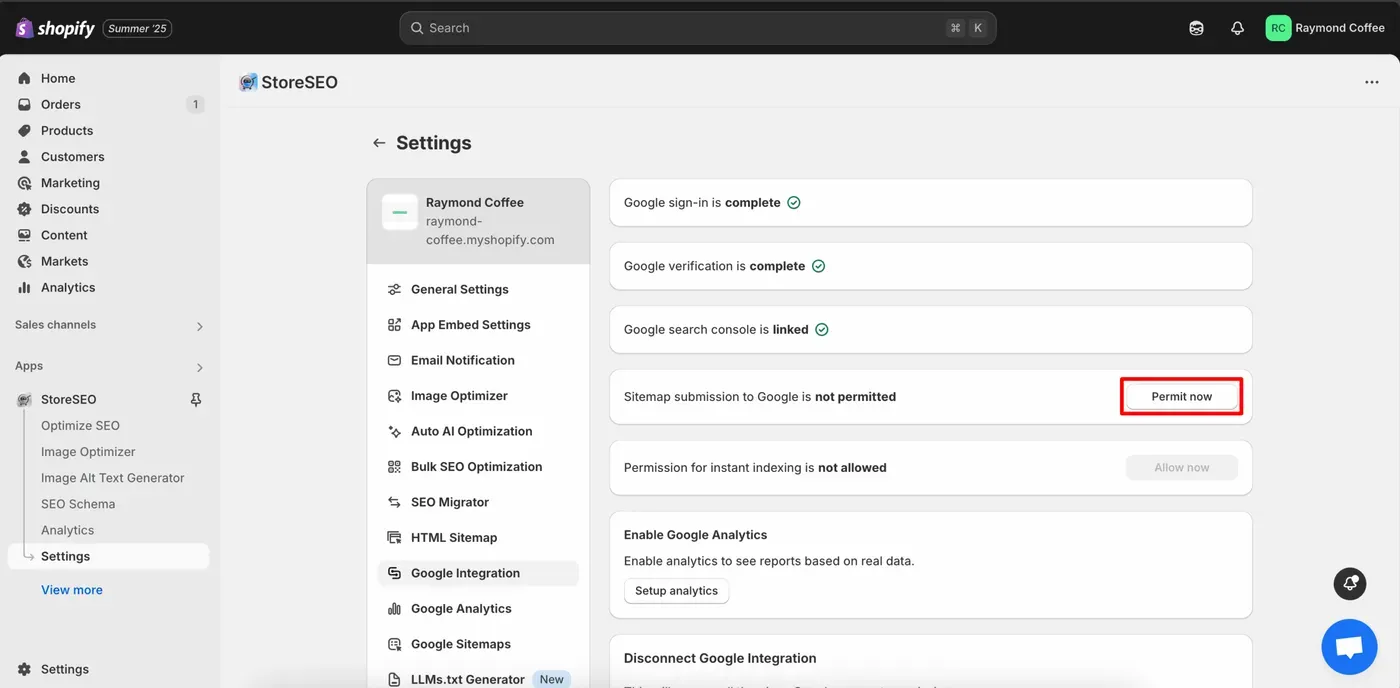 StoreSEO with Google Search Console
