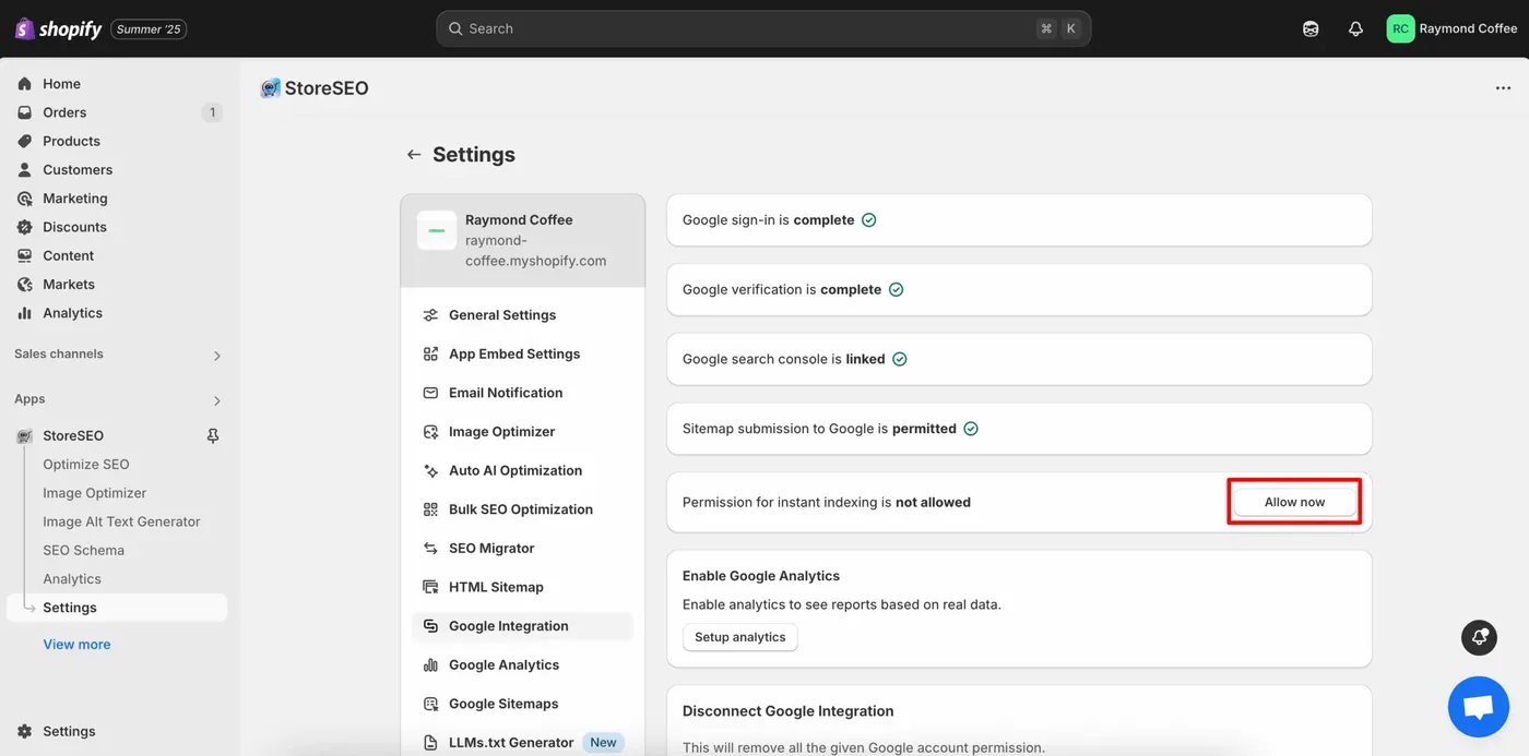 StoreSEO with Google Search Console
