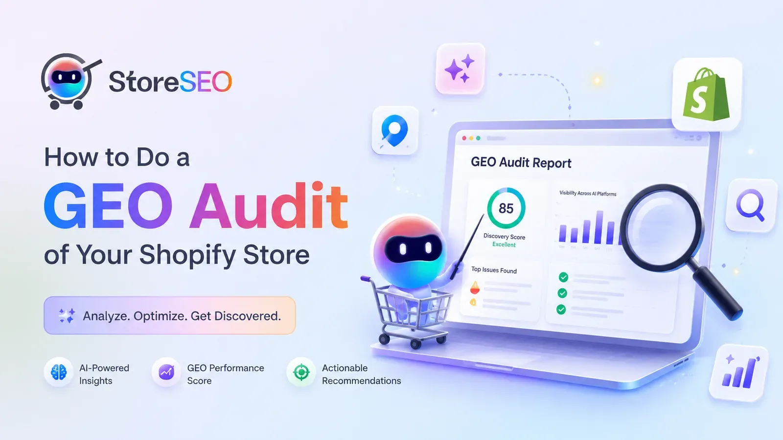 GEO audit of Shopify store with StoreSEO