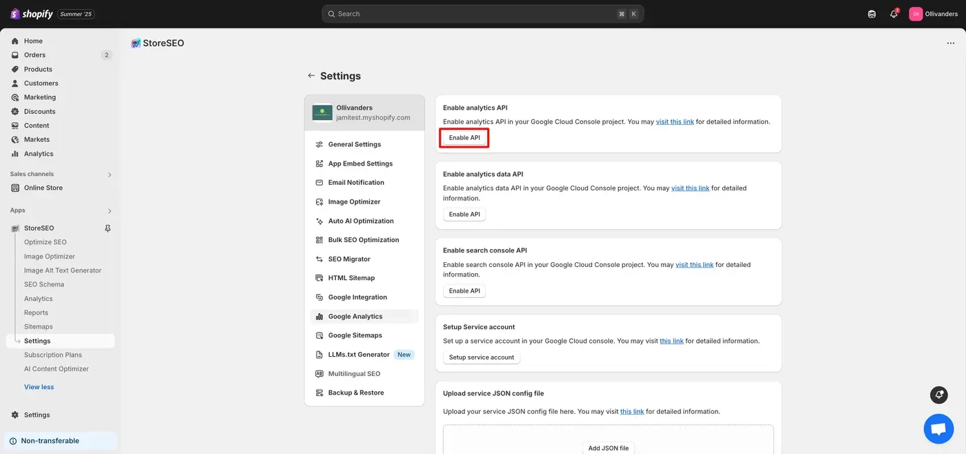 Connect StoreSEO With Google Analytics