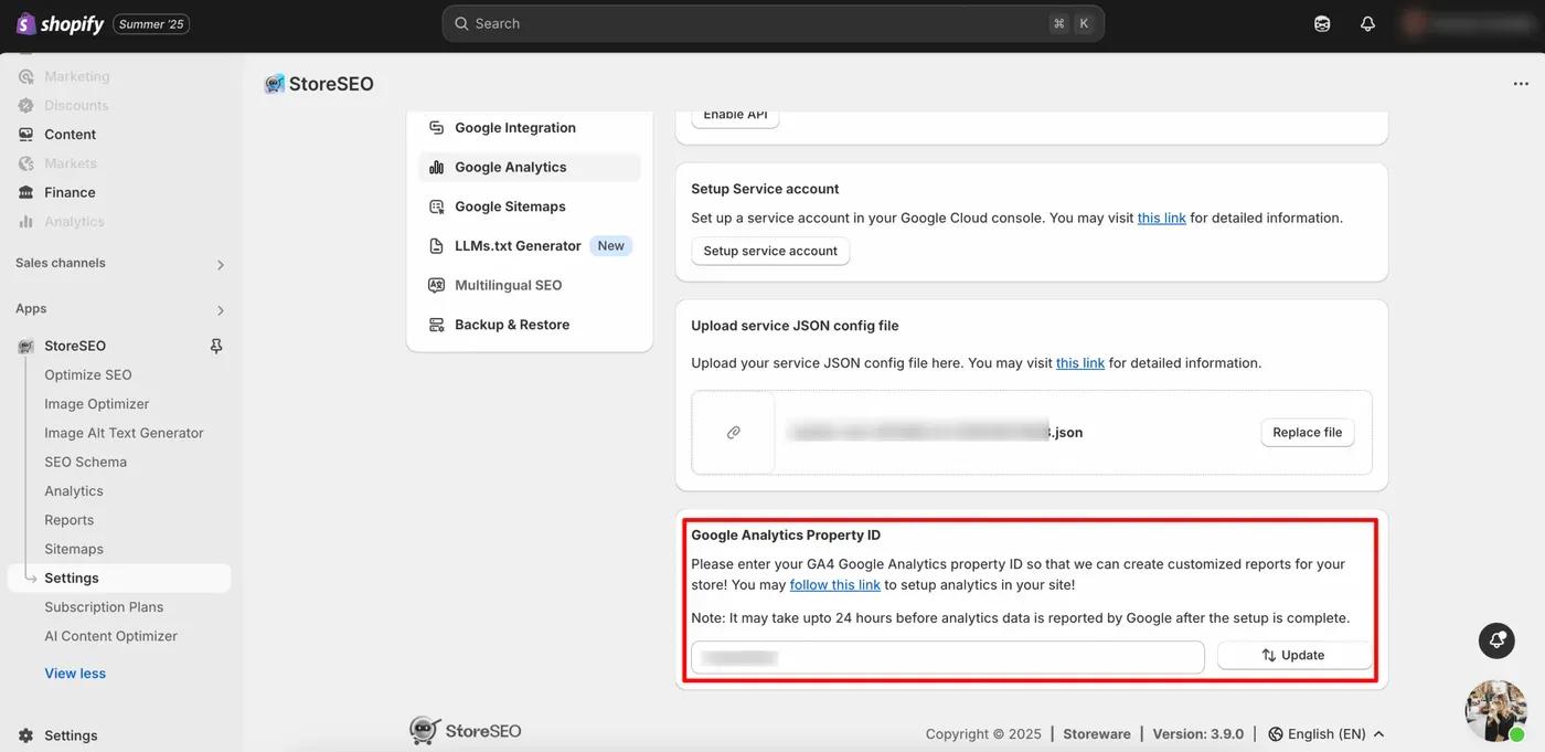 Connect StoreSEO With Google Analytics