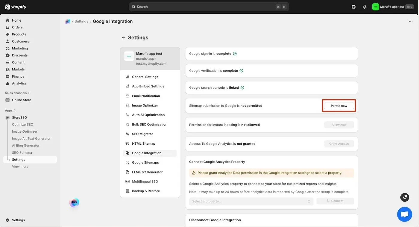 Integrate StoreSEO With Google Analytics