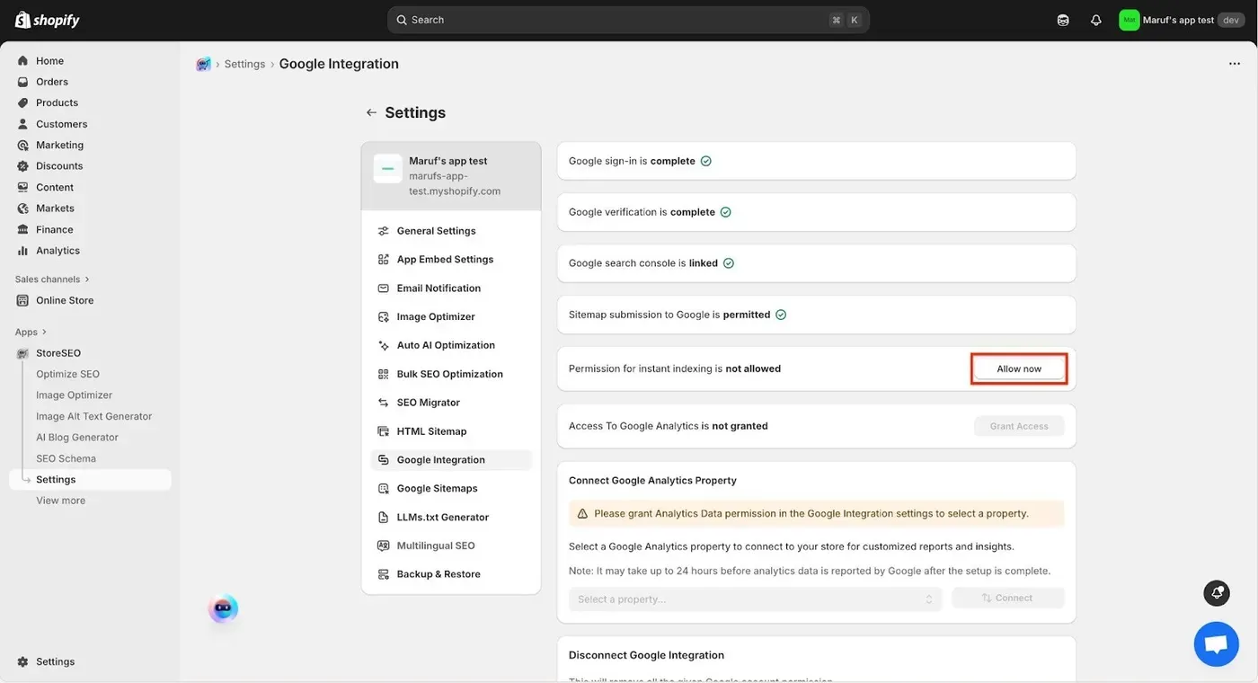 Integrate StoreSEO With Google Analytics