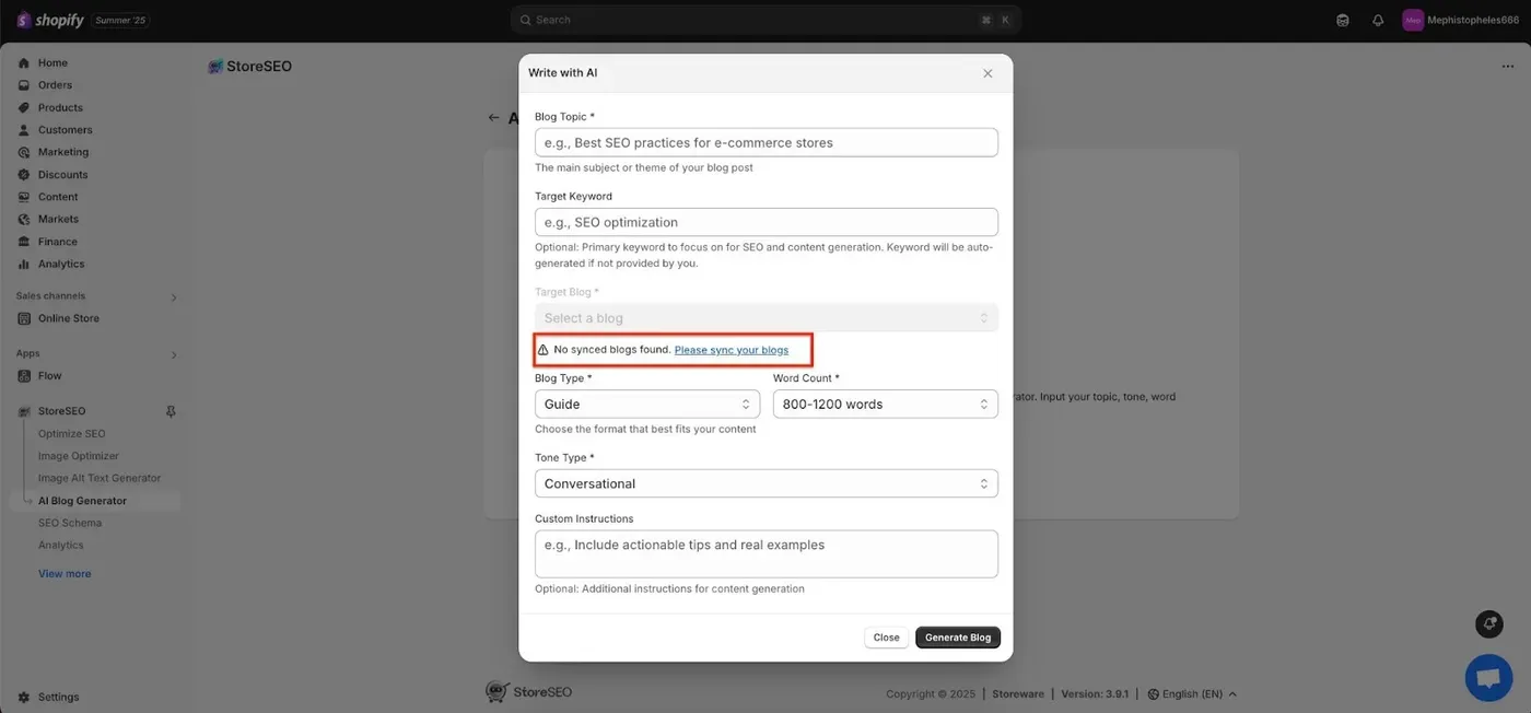AI Blog Generator