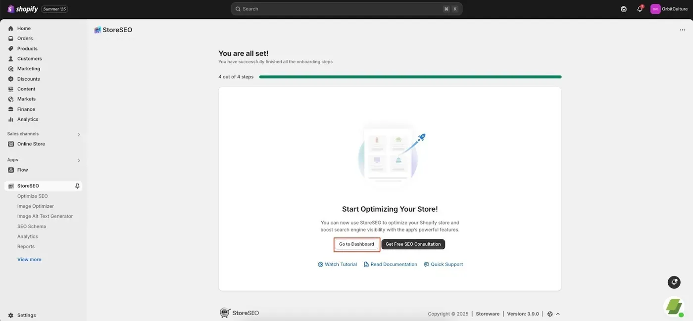 Install StoreSEO App