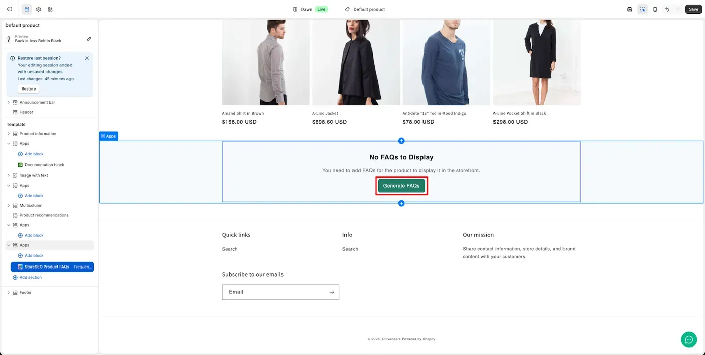 Show FAQs on Your Storefront
