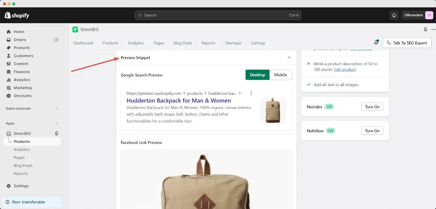 Customize social media preview