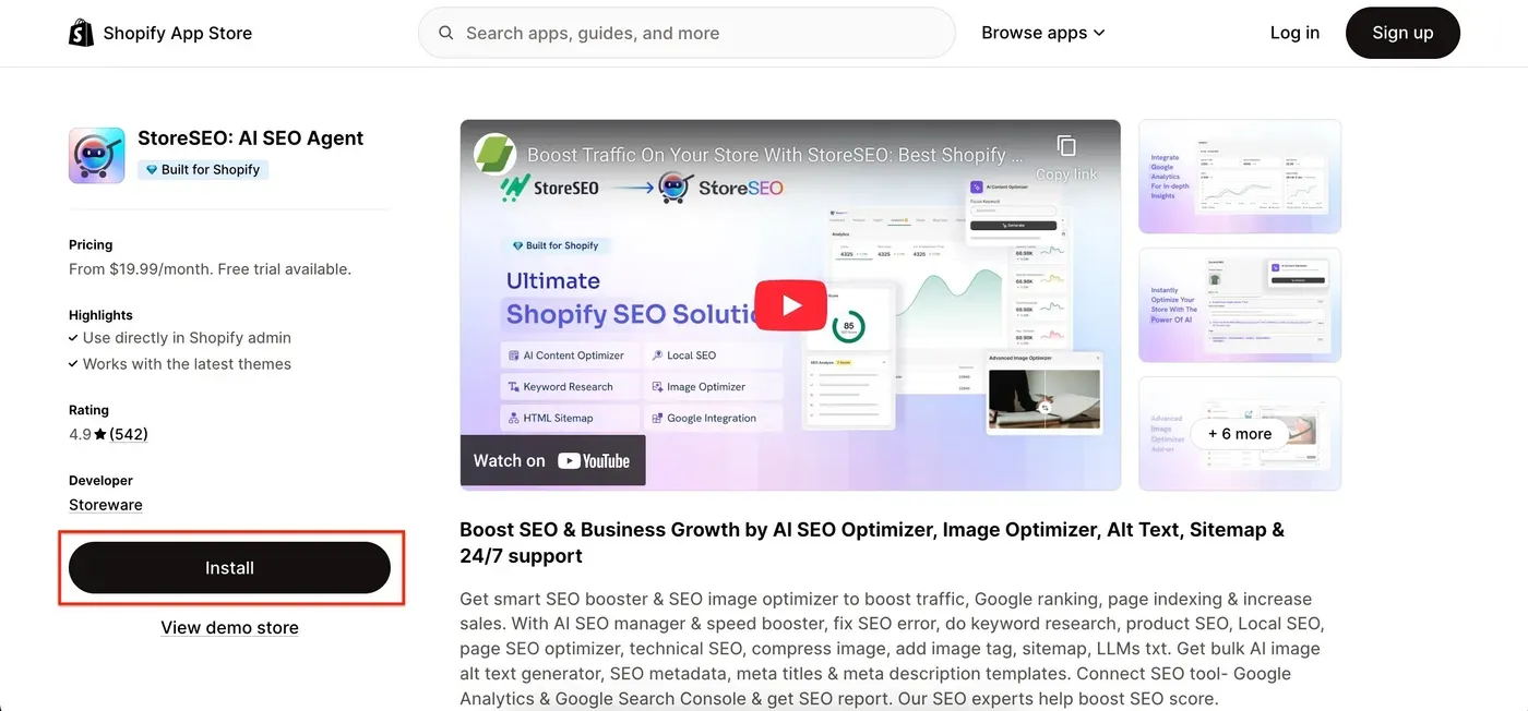 Optimize homepage